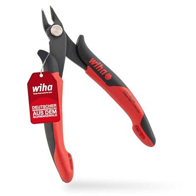 Wiha Zijkniptang Electronic brede, spitse kop zonder facet | 130mm/5 1/2" | Blisterverpakking - 27391 - 27391