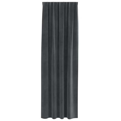 VidaXL Verduisterende gordijnen 2 pcs lichtgrijs 140 x 245 cm fluweel