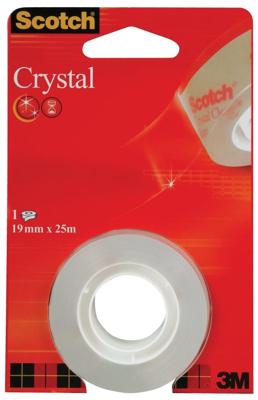 Scotch Plakband Crystal ft 19 mm x 25 m, blister met 1 rolletje Scotch Plakband Crystal ft 19 mm x 25 m, blister met 1 rolletje