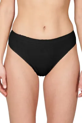 Perini naadloos ondergoed dames heupslip - elastisch katoenen dames onderbroek - Zwart - Wit