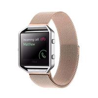 By Qubix - Milanese Compatible met Fitbit Blaze horloge band alleen voor Compatible met Fitbit Blaze - Rosé goud - Compatible fitbit bandje - thumbnail