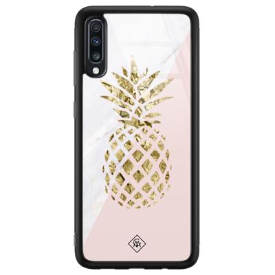 Samsung Galaxy A50 glazen hardcase - Ananas