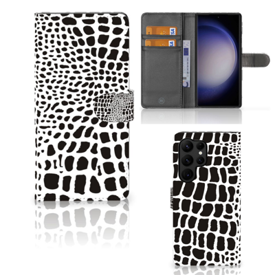 Samsung Galaxy S23 Ultra | Telefoonhoesje | Met pasjeshouder | Slangenprint