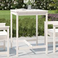 Tuintafel 82,5x82,5x110 cm massief grenenhout wit - thumbnail