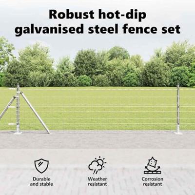 VidaXL Hek met paal zilver 0,6 x 10 m staal