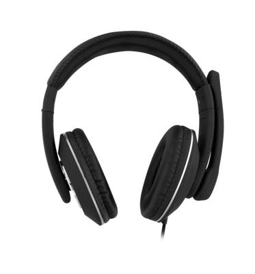 T'nB - Bedrade microfoonhoofdtelefoon, USB-A-aansluiting, Omnidirectionele microfoon, ideaal voor telewerken en videoconferenties - Zwart