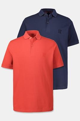 Ulla Popken Poloshirt, set, 2-delig, halvemouw, recht model, piqué, ademend - Grote Maten Ulla Popken Poloshirt, set, 2-delig, halvemouw, recht model, piqué, ademend - Grote Maten