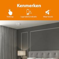 Smartwares Rookmelder Set van 2 stuks werkt op batterijen (Ø x h) 100 mm x 35 mm - thumbnail