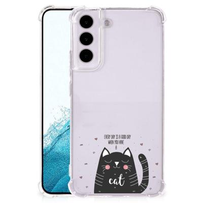Samsung Galaxy S22 Stevig | Bumper Hoesje | Cat Good Day