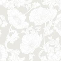 Dutch Wallcoverings Ekbacka - Papaver White - Wit - thumbnail