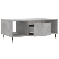 Salontafel 90x50x36,5 cm bewerkt hout betongrijs - thumbnail