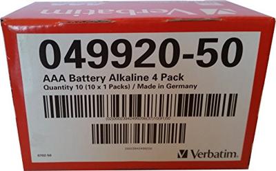 Verbatim AAA-alkalinebatterijen - 1.5V, 4-pack