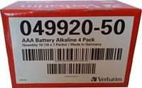 Verbatim AAA-alkalinebatterijen - 1.5V, 4-pack - thumbnail