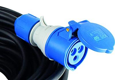 AS Schwabe 61409 Stroom Verlengkabel 16 A Zwart, Blauw 25 m H07RN-F 3G 2,5 mm² AS Schwabe 61409 Stroom Verlengkabel 16 A Zwart, Blauw 25 m H07RN-F 3G 2,5 mm²