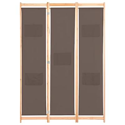 Kamerscherm met 3 panelen 120x170x4 cm stof bruin Kamerscherm met 3 panelen 120x170x4 cm stof bruin