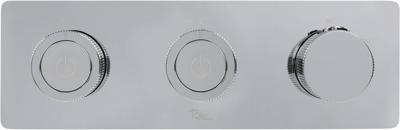 Ben Engraved Line thermostaat afbouwdeel met omstelrichting chroom