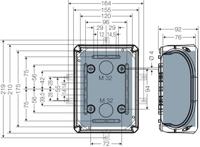 Hensel 62000064 Verdeeldoos Halogeenvrij, Verzegelbaar, Weerbestendig (l x b) 210 mm x 155 mm 1 stuk(s) - thumbnail