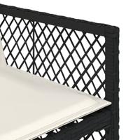 11-delige Tuinset met kussens poly rattan zwart - thumbnail