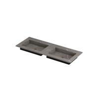 INK Post Wastafel Keramische Slab Envelop Bak Dubbel 2 Kraangaten - 1200x450x10 mm - Armani Grey Mat - thumbnail