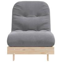 Futon slaapbank met matras 70x206x11 cm massief grenenhout - thumbnail