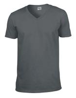 Gildan G64V00 Softstyle® Adult V-Neck T-Shirt - Charcoal (Solid) - S - thumbnail