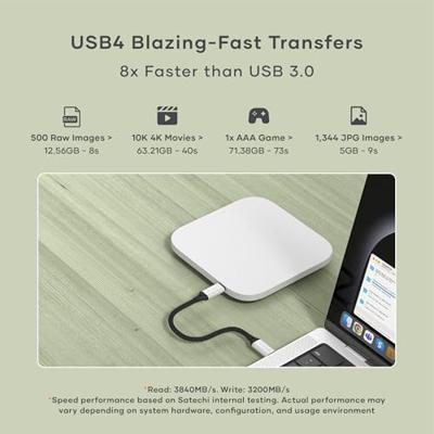 Satechi USB4 Slim NVMe SSD Enclosure - Silver