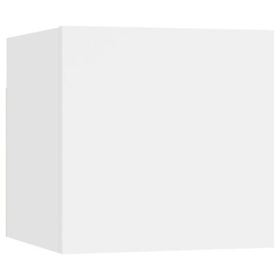 6-delige Tv-meubelset bewerkt hout wit - thumbnail
