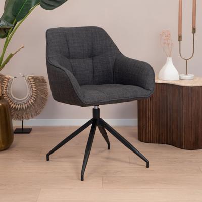 Sohome Draaibare Eetkamerstoel 'Loa' kleur Donkergrijs Sohome Draaibare Eetkamerstoel 'Loa' kleur Donkergrijs