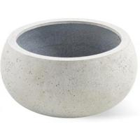 Grigio plantenbak Low Balloon M antiek wit betonlook - thumbnail