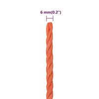 Werktouw 6 mm 25 m polypropeen oranje - thumbnail