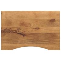 Bureaublad met ronding 90x60x2,5 cm massief ruw mangohout - thumbnail
