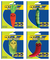 Petsport Veggies Fresh Wortel Kattenspeelgoed met veren - thumbnail