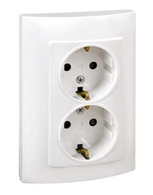 Plug-in basis Simon 2p+t Plastic 230 V 16 A Dubbel Plug-in basis Simon 2p+t Plastic 230 V 16 A Dubbel