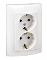 Plug-in basis Simon 2p+t Plastic 230 V 16 A Dubbel - thumbnail