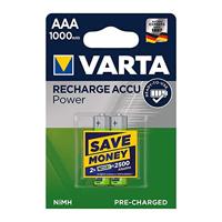 Varta NiMH Micro AAA batterij (1,2 V, 1000 mAh) 2 per pak - thumbnail