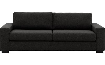 Goossens Bank Lucca grijs, stof, 3-zits, stijlvol landelijk