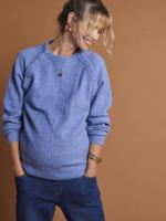 Fantasie trui voor zwangerschap en borstvoeding ENVIE DE FRAISE chambrayblauw - thumbnail