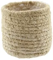 Van der Leeden Mandwerk BV bloemenmand mais d7h8cm natural - thumbnail