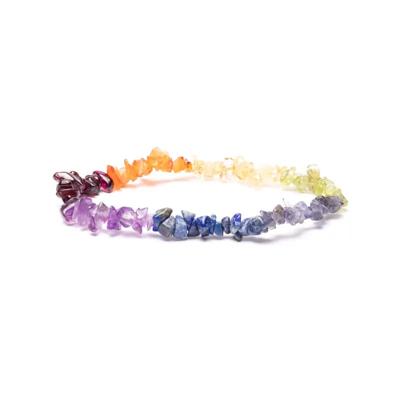 Edelsteen Splitarmband 7 chakra - elastisch Edelsteen Splitarmband 7 chakra - elastisch