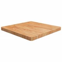 Tafelblad vierkant 60x60x4cm massief eikenhout lichtbruin - thumbnail