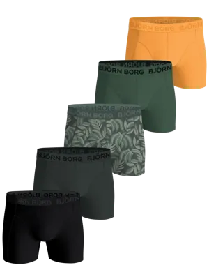 Bjorn Borg boxershorts cotton stretch 5-pack groen oranje zwart
