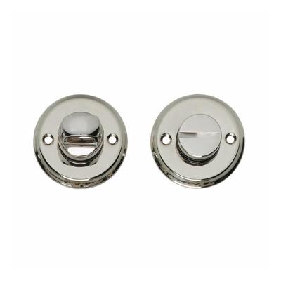 Intersteel Rozet met toilet-/badkamersluiting schroefgat 50x5mm - nikkel glans Intersteel Rozet met toilet-/badkamersluiting schroefgat 50x5mm - nikkel glans