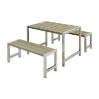 Tuinset Industrieel Café Grijs Bruin - thumbnail