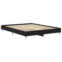 Bedframe Zwart Eiken 140 x 200 cm Bewerkt hout - thumbnail