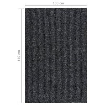 VidaXL Droogloopmat 100x150 cm antracietkleurig