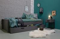 WOOOD Morris Bed Incl. Bedlade|Lattenrol - Grenen - Leem - 90x200 - thumbnail