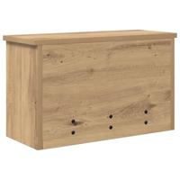 Wandgemonteerde kapstok artisanaal eikenkleurig 50 x 20 x 30 cm - thumbnail