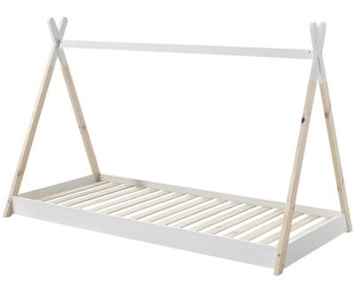 Vipack peuterbed tipi wit/hout - 70x140 cm