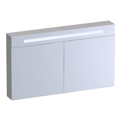 Brauer Promise Deluxe Spiegelkast - 120 cm - met Verlichting - 2 Dubbelzijdige Spiegeldeuren - Forest Seashell