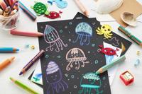 Kleurpotloden STABILO 880 woody 3 in 1 multitalent rood | 5 stuks - thumbnail